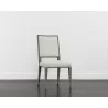 Sunpan Aurelia Dining Chair in Ash Grey and Linoso Ivory - Angled View - Sunpan Aurelia Dining Chair in Ash Grey and Linoso Ivory - Angled View