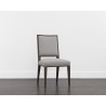 Sunpan Aurelia Dining Chair in Dark Brown and Linoso Light Grey - Lifestyle