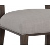 Sunpan Aurelia Dining Chair in Dark Brown and Linoso Light Grey - 