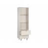 Sunpan Celine Bookcase - Angled with Opened Drawer