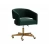Sunpan Claren Office Chair in Deep Green Sky - Angled - Sunpan Claren Office Chair in Deep Green Sky - Angled