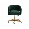 Sunpan Claren Office Chair in Deep Green Sky - Front - Sunpan Claren Office Chair in Deep Green Sky - Front