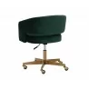 Sunpan Claren Office Chair in Deep Green Sky - Back Angle - Sunpan Claren Office Chair in Deep Green Sky - Back Angle