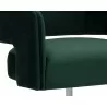 Sunpan Claren Office Chair in Deep Green Sky - Seat Close-up - Sunpan Claren Office Chair in Deep Green Sky - Seat Close-up