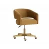 Sunpan Claren Office Chair in Gold Sky - Angled - Sunpan Claren Office Chair in Gold Sky - Angled