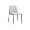 Sunpan Renee Stackable Dining Chair Belfast Heather Grey / Bravo Metal