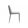 Sunpan Renee Stackable Dining Chair Belfast Heather Grey / Bravo Metal