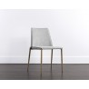 Sunpan Renee Stackable Dining Chair Belfast Heather Grey / Bravo Metal