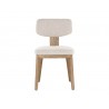 Sunpan Rickett Dining Chair - Weathered Oak - Dove Cream Front