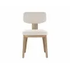 Sunpan Rickett Dining Chair - Weathered Oak - Dove Cream Front - Sunpan Rickett Dining Chair - Weathered Oak - Dove Cream Front