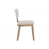 Sunpan Rickett Dining Chair - Weathered Oak - Dove Cream Side
