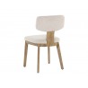 Sunpan Rickett Dining Chair - Weathered Oak - Dove Cream Back
