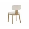 Sunpan Rickett Dining Chair - Weathered Oak - Dove Cream Back - Sunpan Rickett Dining Chair - Weathered Oak - Dove Cream Back