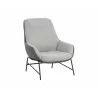 Sunpan Lucier Lounge Chair Belfast Heather Grey / Bravo Ash - Front Side Angle - Sunpan Lucier Lounge Chair Belfast Heather Grey / Bravo Ash - Front Side Angle
