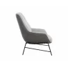 Sunpan Lucier Lounge Chair Belfast Heather Grey / Bravo Ash - Side Angle - Sunpan Lucier Lounge Chair Belfast Heather Grey / Bravo Ash - Side Angle