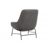 Sunpan Lucier Lounge Chair Belfast Heather Grey / Bravo Ash - Back Side Angle