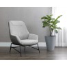 Sunpan Lucier Lounge Chair Belfast Heather Grey / Bravo Ash - Lifestyle