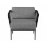 Sunpan Catania Armchair In Dark Grey And Copacabana Grey - Front - Sunpan Catania Armchair In Dark Grey And Copacabana Grey - Front