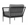 Sunpan Catania Armchair In Dark Grey And Copacabana Grey - Back Angle - Sunpan Catania Armchair In Dark Grey And Copacabana Grey - Back Angle