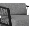 Sunpan Catania Armchair In Dark Grey And Copacabana Grey - Seat Close-up