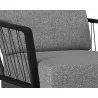 Sunpan Catania Armchair In Dark Grey And Copacabana Grey - Seat Close-up - Sunpan Catania Armchair In Dark Grey And Copacabana Grey - Seat Close-up