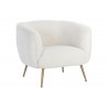Amara Lounge Chair in Copenhagen White - Angled