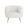 Amara Lounge Chair in Copenhagen White - Front