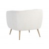 Amara Lounge Chair in Copenhagen White - Back Angled