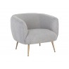 Amara Lounge Chair in Soho Grey - Angled View