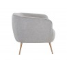 Amara Lounge Chair in Soho Grey - Side Angled