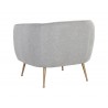 Amara Lounge Chair in Soho Grey - Back Angled