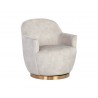 Sunpan Casey Swivel Lounge Chair In Nono Cream - Angled View