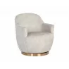Sunpan Casey Swivel Lounge Chair In Nono Cream - Angled View - Sunpan Casey Swivel Lounge Chair In Nono Cream - Angled View