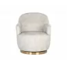 Sunpan Casey Swivel Lounge Chair In Nono Cream - Front - Sunpan Casey Swivel Lounge Chair In Nono Cream - Front