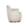 Sunpan Casey Swivel Lounge Chair In Nono Cream - Side