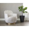 Sunpan Casey Swivel Lounge Chair In Nono Cream - Lifestyle