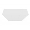 Manhattan Comfort Gramercy Modern Freestanding Wardrobe Armoire Closet in White Top
