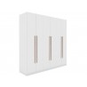 Manhattan Comfort Gramercy Modern Freestanding Wardrobe Armoire Closet in White Side
