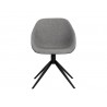 Sunpan Mccoy Swivel Dining Chair Front November Grey / Nightfall Black