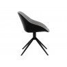 Sunpan Mccoy Swivel Dining Chair Side November Grey / Nightfall Black