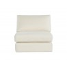 Sunpan Cascade Swivel Armless Chair in Liv Pearl - Front