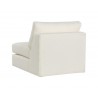 Sunpan Cascade Swivel Armless Chair in Liv Pearl - Back Angle