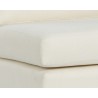 Sunpan Cascade Swivel Armless Chair in Liv Pearl - Seat Close-up