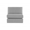 Sunpan Cascade Swivel Armless Chair in Liv Dove - Front