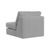 Sunpan Cascade Swivel Armless Chair in Liv Dove - Back Angle
