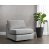 Sunpan Cascade Swivel Armless Chair in Liv Dove - Lifestyle
