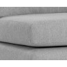 Sunpan Cascade Swivel Armless Chair in Liv Dove - Seat Close-up