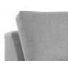 Sunpan Cascade Swivel Armless Chair in Liv Dove - Seat Back