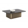 Sunpan Amadeus Coffee Table - Angled with Decor