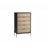 Sunpan Avida Chest in Gold and Black/Natural - Angled - Sunpan Avida Chest in Gold and Black/Natural - Angled